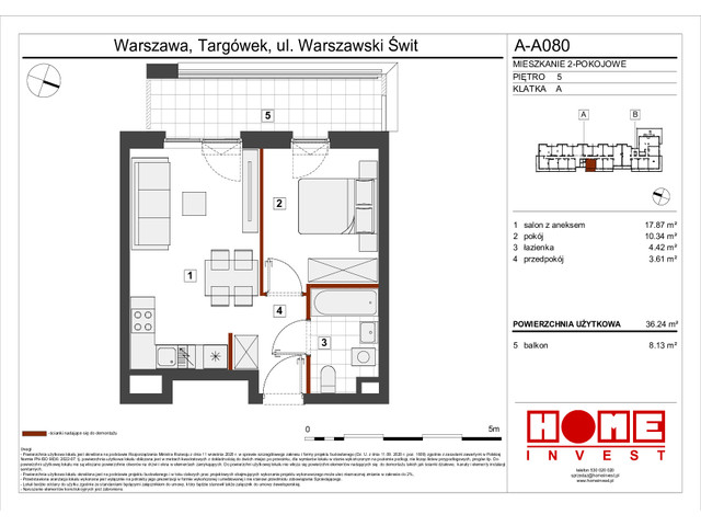 Mieszkanie w inwestycji Warszawski Świt VII, symbol A-A080 » nportal.pl