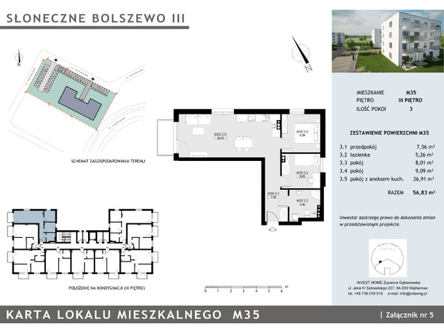 Mieszkanie w inwestycji Słoneczna Bolszewo III, symbol III.M35 » nportal.pl