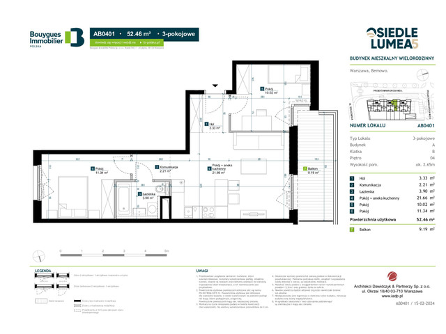 Mieszkanie w inwestycji Osiedle Lumea 5, symbol AB0401 » nportal.pl