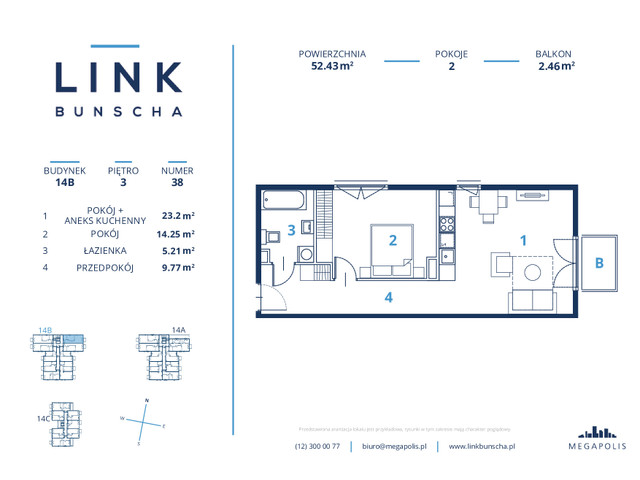 Mieszkanie w inwestycji LINK BUNSCHA, symbol 14b_38 » nportal.pl