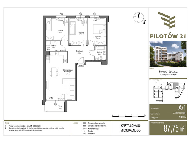 Mieszkanie w inwestycji PILOTÓW 21, symbol A/1 » nportal.pl