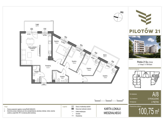 Mieszkanie w inwestycji PILOTÓW 21, symbol A/8 » nportal.pl