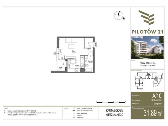 Mieszkanie w inwestycji PILOTÓW 21, symbol A/10 » nportal.pl