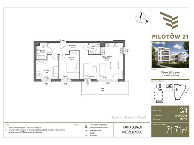 Mieszkanie w inwestycji PILOTÓW 21, symbol C/4 » nportal.pl