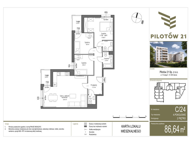 Mieszkanie w inwestycji PILOTÓW 21, symbol C/24 » nportal.pl