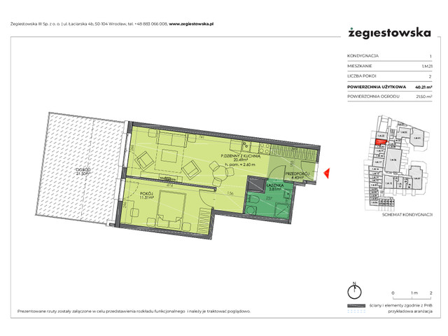 Mieszkanie w inwestycji Żegiestowska III, symbol 1.M.21 » nportal.pl