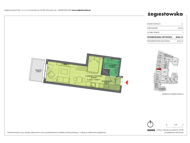 Mieszkanie w inwestycji Żegiestowska III, symbol 2.M.24 » nportal.pl