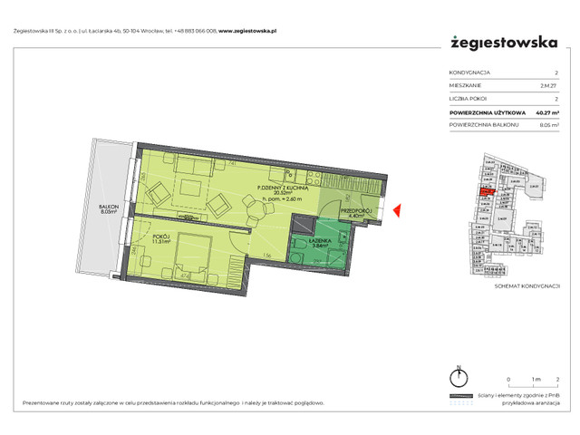 Mieszkanie w inwestycji Żegiestowska III, symbol 2.M.27 » nportal.pl