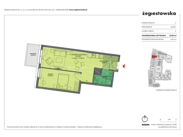 Mieszkanie w inwestycji Żegiestowska III, symbol 2.M.29 » nportal.pl