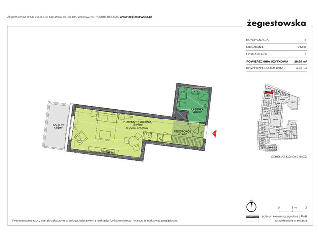 Mieszkanie w inwestycji Żegiestowska III, symbol 2.M.31 » nportal.pl