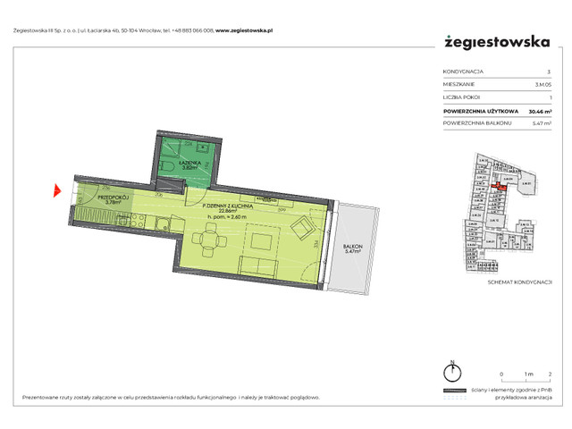 Mieszkanie w inwestycji Żegiestowska III, symbol 3.M.05 » nportal.pl