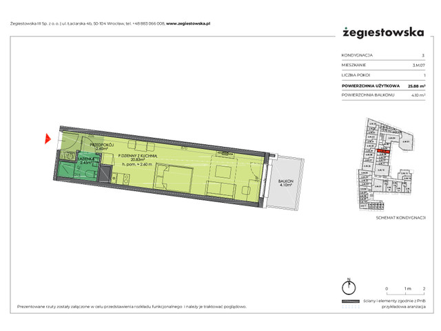 Mieszkanie w inwestycji Żegiestowska III, symbol 3.M.07 » nportal.pl