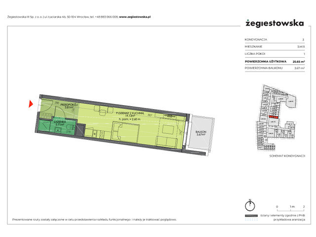 Mieszkanie w inwestycji Żegiestowska III, symbol 3.M.11 » nportal.pl