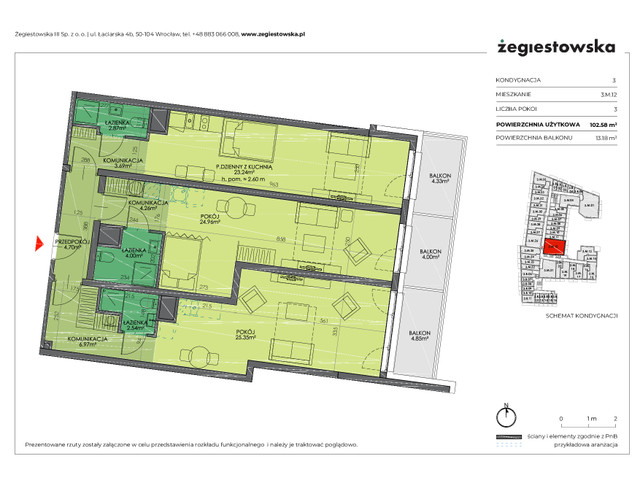 Mieszkanie w inwestycji Żegiestowska III, symbol 3.M.12 » nportal.pl