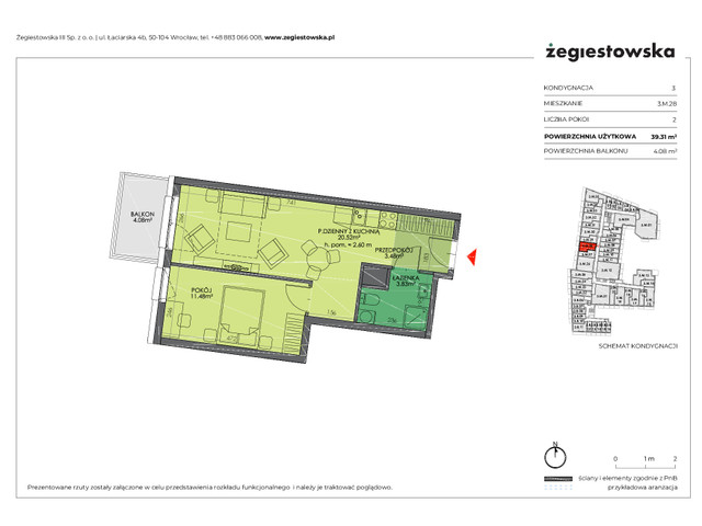 Mieszkanie w inwestycji Żegiestowska III, symbol 3.M.28 » nportal.pl