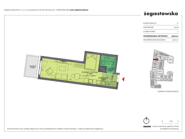 Mieszkanie w inwestycji Żegiestowska III, symbol 3.M.31 » nportal.pl