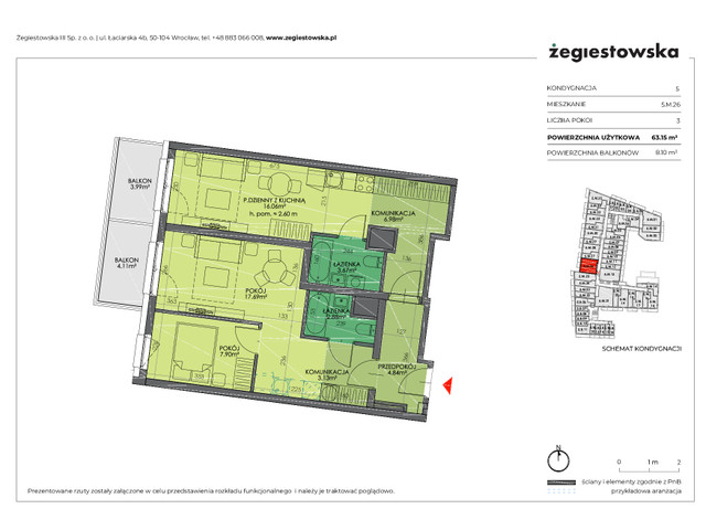 Mieszkanie w inwestycji Żegiestowska III, symbol 5.M.26 » nportal.pl