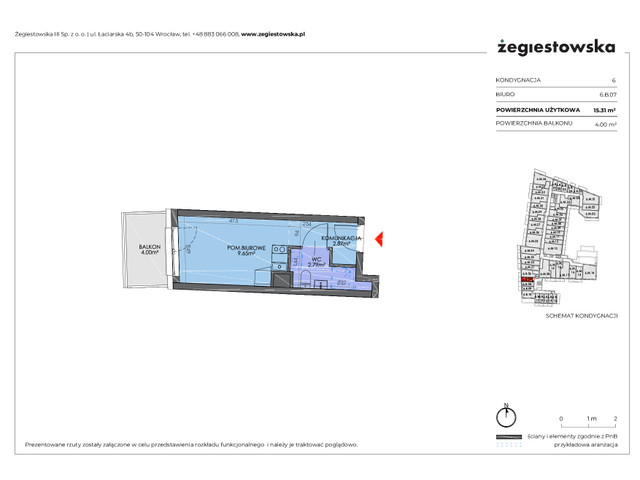 Mieszkanie w inwestycji Żegiestowska III, symbol 6.B.07 » nportal.pl