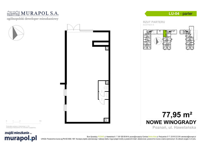 Komercyjne w inwestycji Osiedle Nowe Winogrady - lokale usług..., symbol LU.004 » nportal.pl