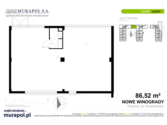 Komercyjne w inwestycji Osiedle Nowe Winogrady - lokale usług..., symbol LU.003 » nportal.pl