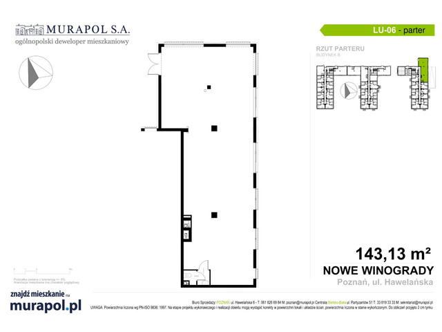 Komercyjne w inwestycji Osiedle Nowe Winogrady - lokale usług..., symbol LU.006 » nportal.pl