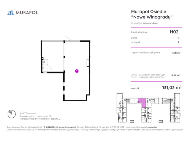 Lokal w inwestycji Osiedle Nowe Winogrady - lokale usług..., symbol H02 » nportal.pl