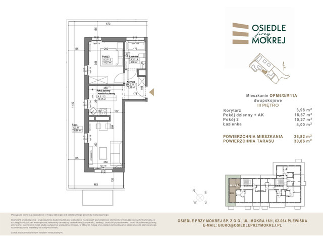 Mieszkanie w inwestycji Osiedle przy Mokrej, symbol OPM6/3/M11A » nportal.pl