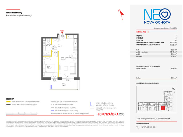 Mieszkanie w inwestycji NEO NOVA OCHOTA, symbol M.43 » nportal.pl