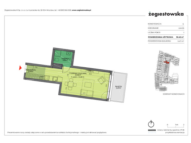 Mieszkanie w inwestycji Żegiestowska III, symbol 6.M.05 » nportal.pl