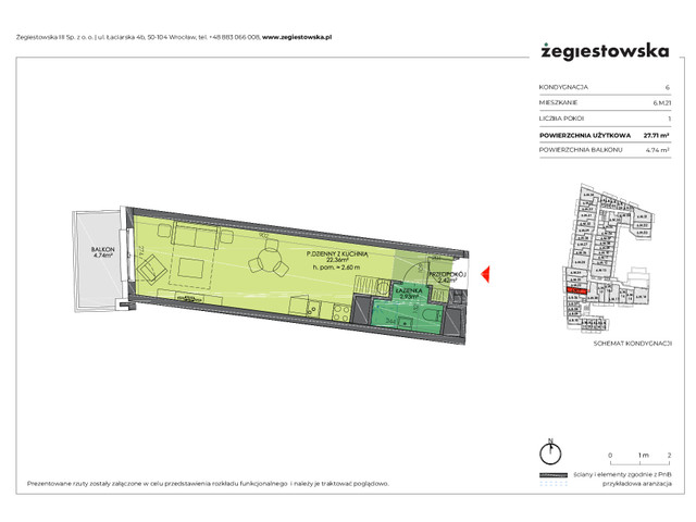 Mieszkanie w inwestycji Żegiestowska III, symbol 6.M.21 » nportal.pl