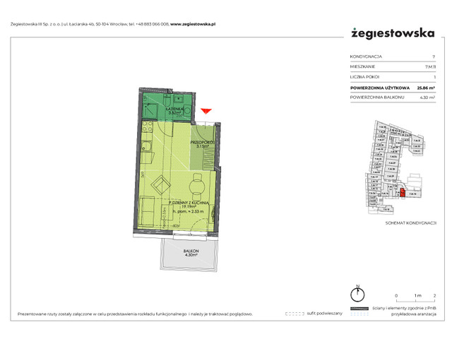 Mieszkanie w inwestycji Żegiestowska III, symbol 7.M.11 » nportal.pl