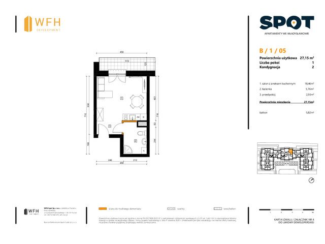 Mieszkanie w inwestycji SPOT, symbol B.1.05 » nportal.pl