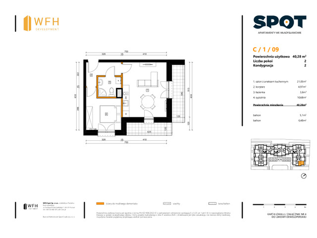 Mieszkanie w inwestycji SPOT, symbol C.1.09 » nportal.pl