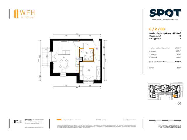 Mieszkanie w inwestycji SPOT, symbol C.2.08 » nportal.pl