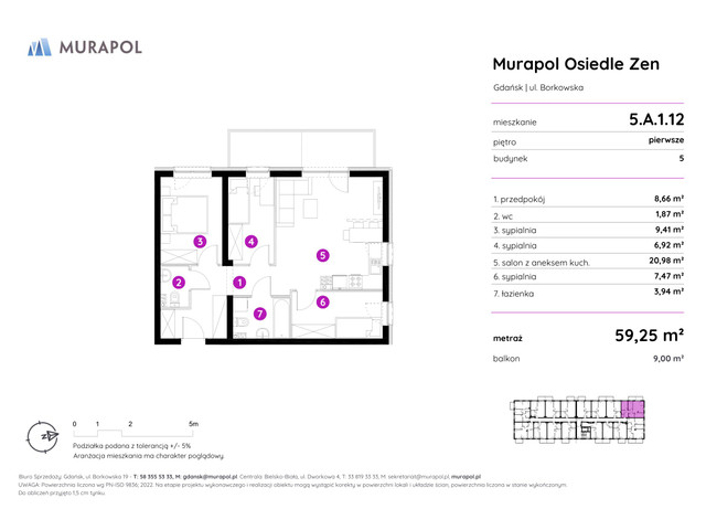Mieszkanie w inwestycji Murapol Osiedle Zen, symbol 5.A.1.12 » nportal.pl