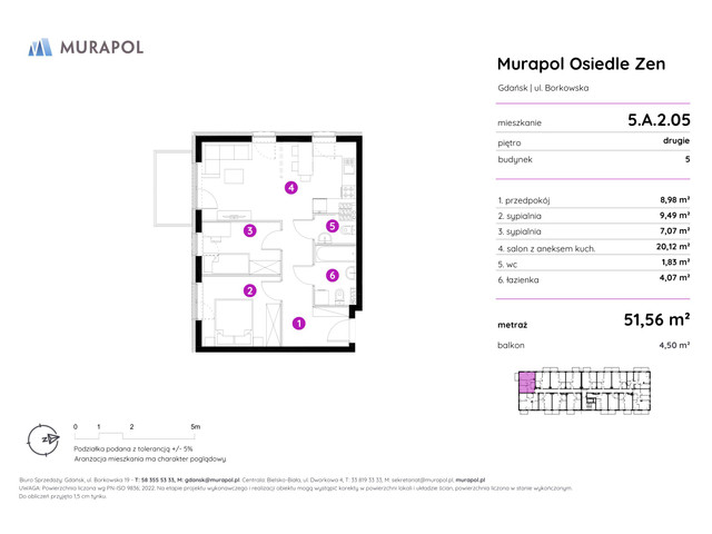 Mieszkanie w inwestycji Murapol Osiedle Zen, symbol 5.A.2.05 » nportal.pl