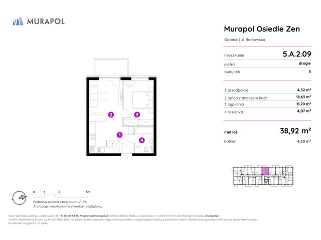 Mieszkanie w inwestycji Murapol Osiedle Zen, symbol 5.A.2.09 » nportal.pl