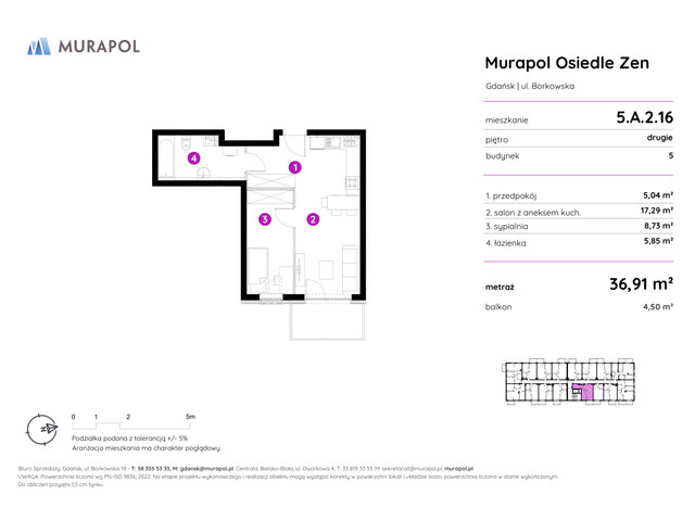 Mieszkanie w inwestycji Murapol Osiedle Zen, symbol 5.A.2.16 » nportal.pl