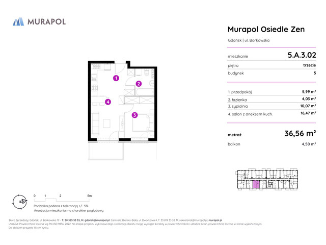 Mieszkanie w inwestycji Murapol Osiedle Zen, symbol 5.A.3.02 » nportal.pl
