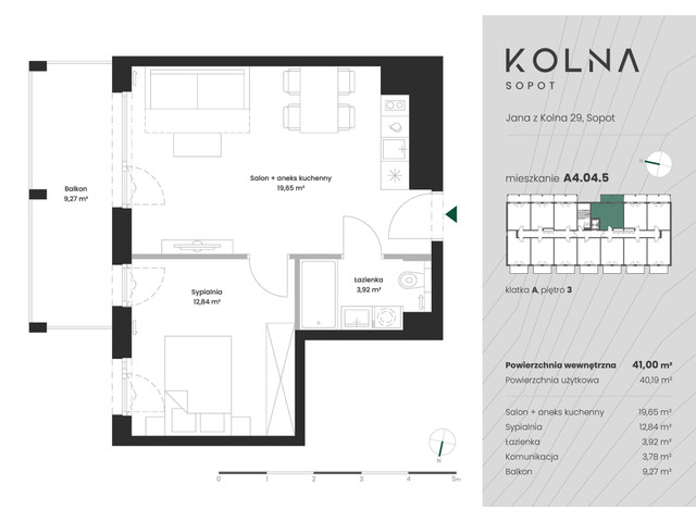 Mieszkanie w inwestycji Kolna Sopot, symbol A4.04.5 » nportal.pl