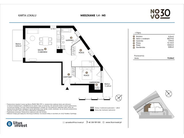 Mieszkanie w inwestycji NOVO 30, symbol 1.4-M3 » nportal.pl