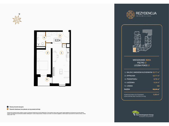 Mieszkanie w inwestycji Rezydencja Śródmiejska, symbol B.204 » nportal.pl