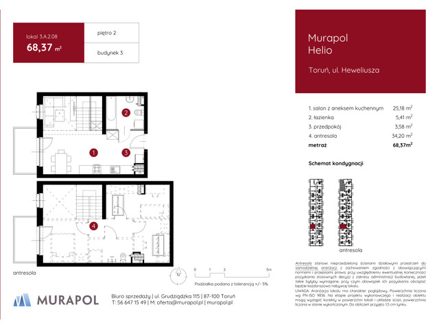 Mieszkanie w inwestycji Murapol Helio, symbol 3.A.2.08 » nportal.pl