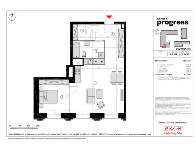 Mieszkanie w inwestycji STREFA PROGRESS, symbol AA.01 » nportal.pl