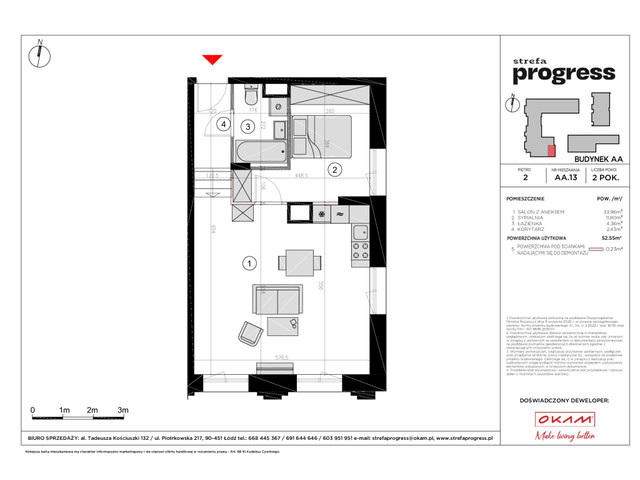 Mieszkanie w inwestycji STREFA PROGRESS, symbol AA.13 » nportal.pl