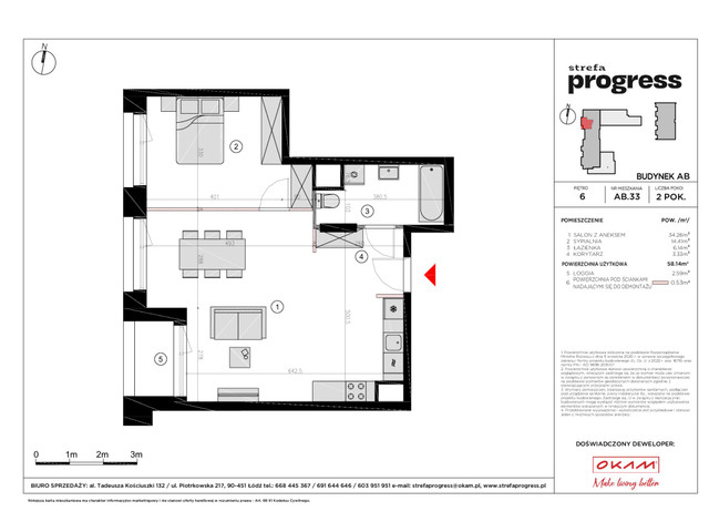 Mieszkanie w inwestycji STREFA PROGRESS, symbol AB.33 » nportal.pl