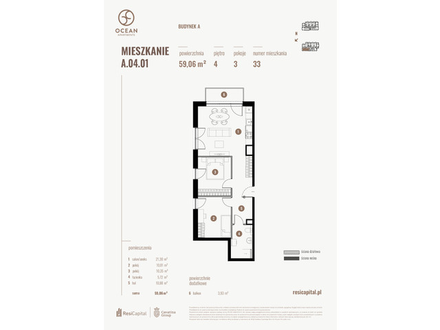 Mieszkanie w inwestycji OCEAN APARTMENTS, symbol A.04.01 » nportal.pl