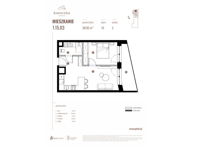 Mieszkanie w inwestycji KATOWICKA RESIDENCE, symbol 1.15.03 » nportal.pl