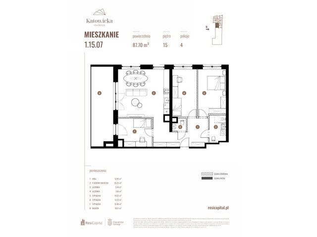 Mieszkanie w inwestycji KATOWICKA RESIDENCE, symbol 1.15.07 » nportal.pl