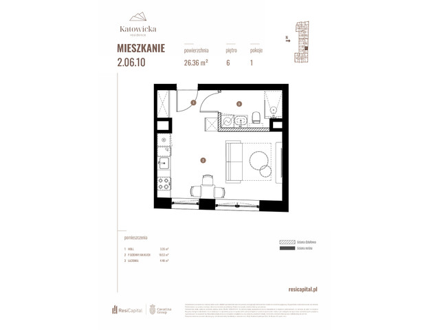 Mieszkanie w inwestycji KATOWICKA RESIDENCE, symbol 2.06.10 » nportal.pl
